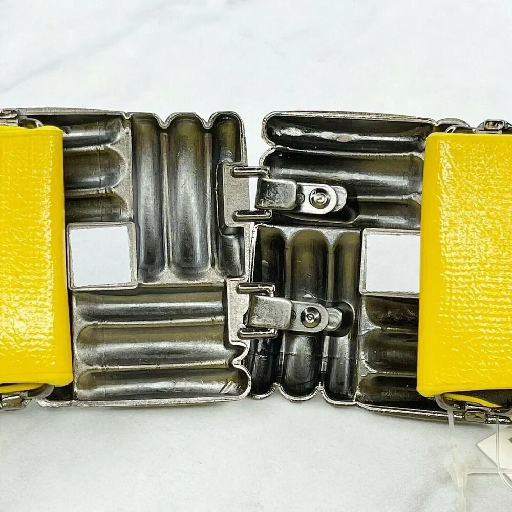 Special Rich Yellow Stretch Metal Buckle Belt Size Small S